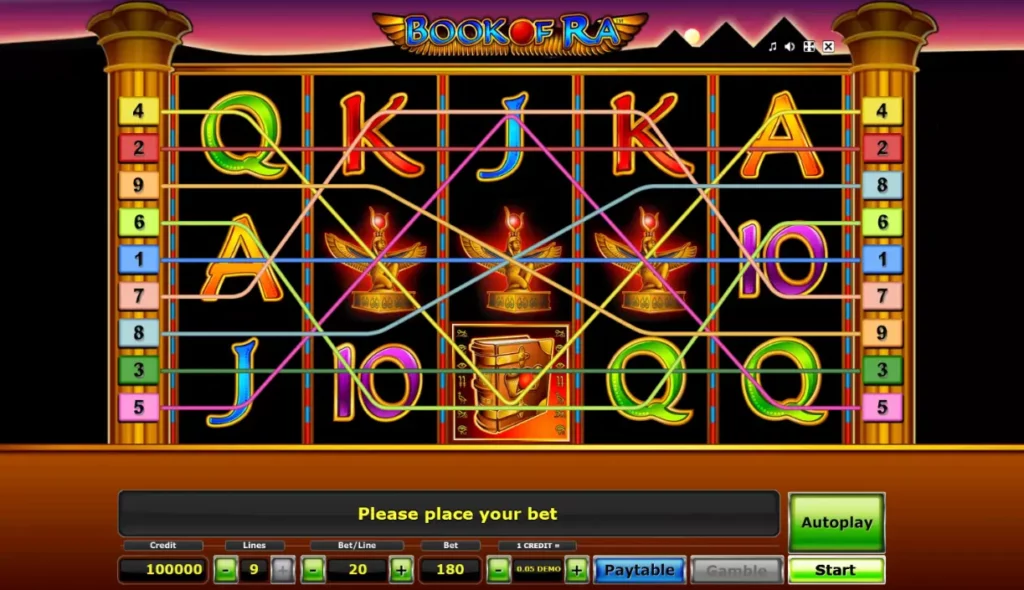 Διεπαφή στο Book of Ra Classic
